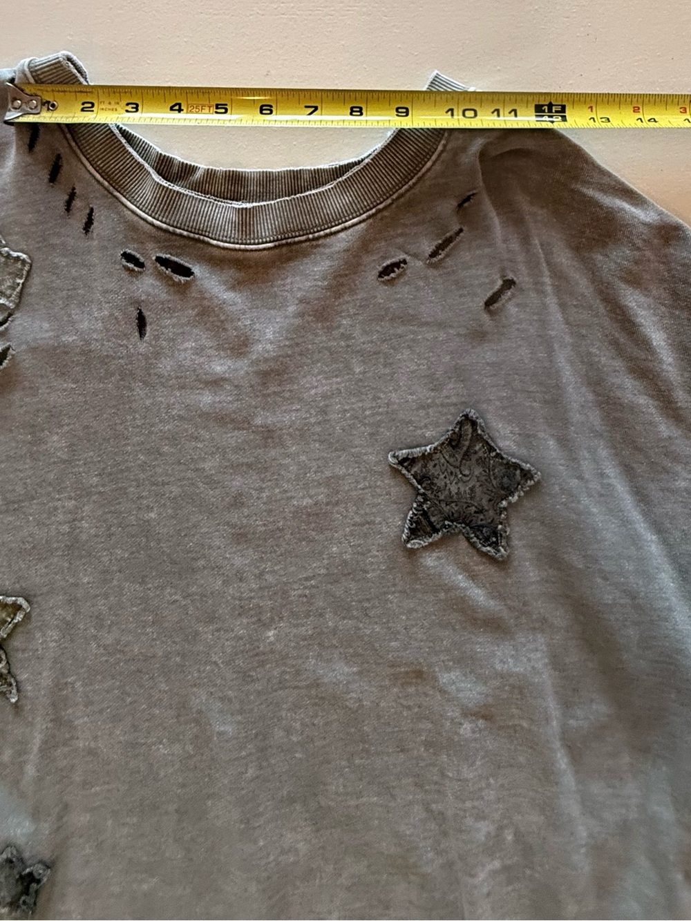Relaxed Star Appliqué Women's oversized sweatshirt - army green - Picture 8 of 12